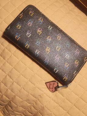 Dooney & Bourke  Wallet with Multicolor DB Logo and Heart Charm